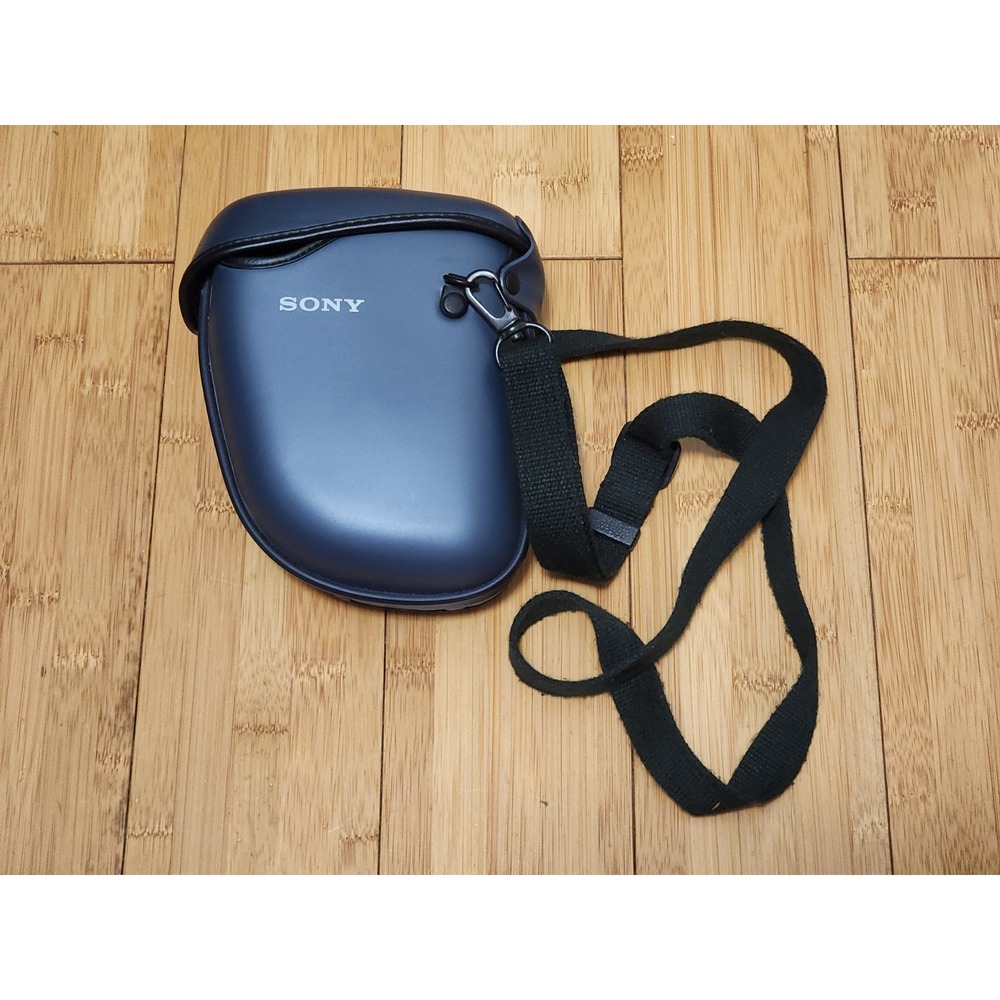 Sony LCM-F505 Semi-Soft Camera Carrying Case Navy Blue Soft Shell W/ Lanyard
